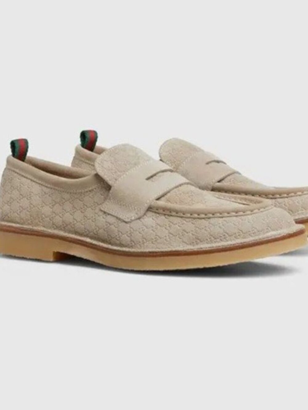 NIB Gucci GG suede loafer with web G 10 US 10.5